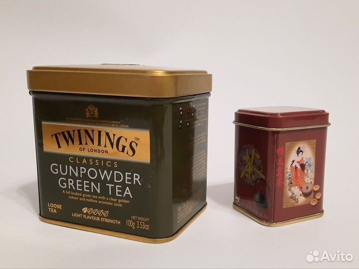 Жестяные банки из-под чая