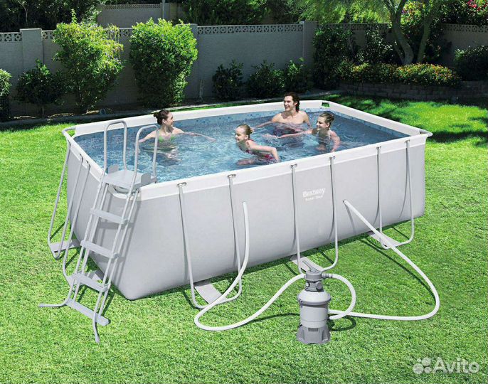 Каркасный бассейн bestway 412*201*122 песчаный фил