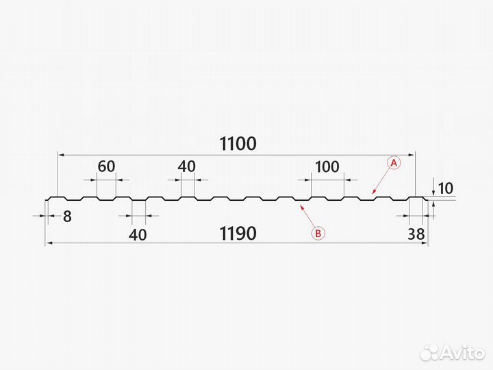 Профнастил цвет Зеленый опал