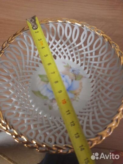 Блюдо кружевное, фарфор, винтаж