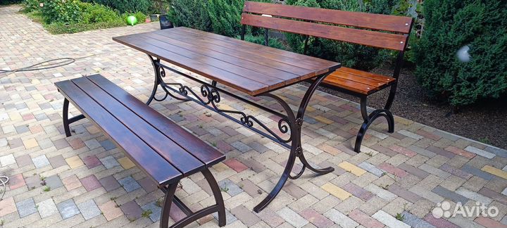 Стол и лавки садовые