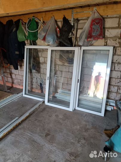 Окна алюминиевые раздвижные б у