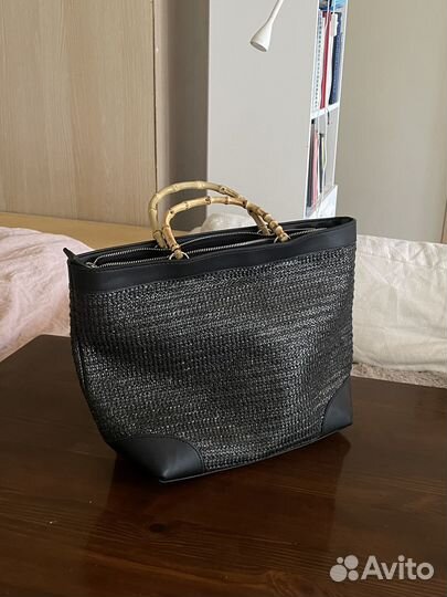 Сумка Zara бамбуковые ручки