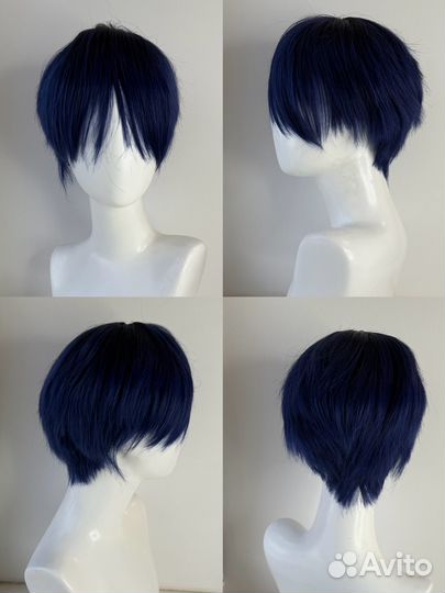 Парик темно синий новый
