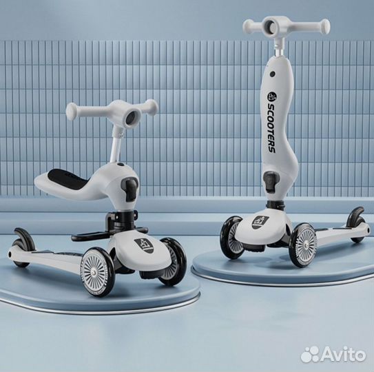 Самокат беговел Scooters 2в1