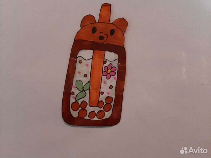 Плоская бутылочка для игрушек