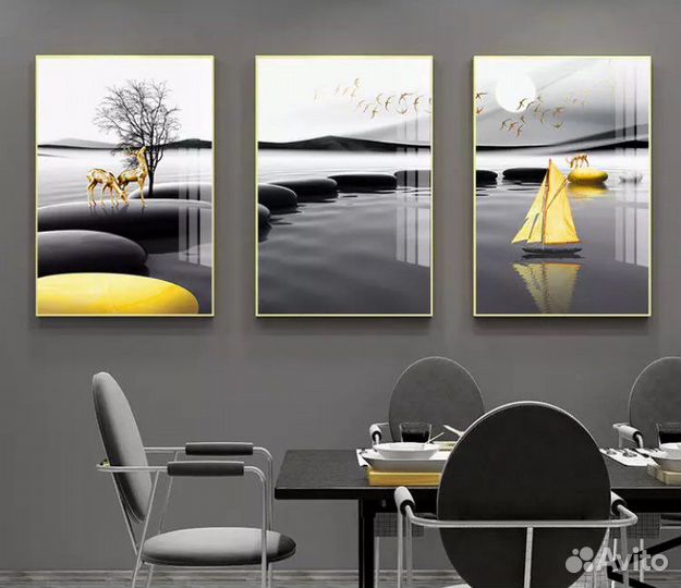 Набор картин на холсте, новый