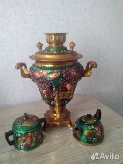 Самовар электрический,сахарница,заварочный чайник