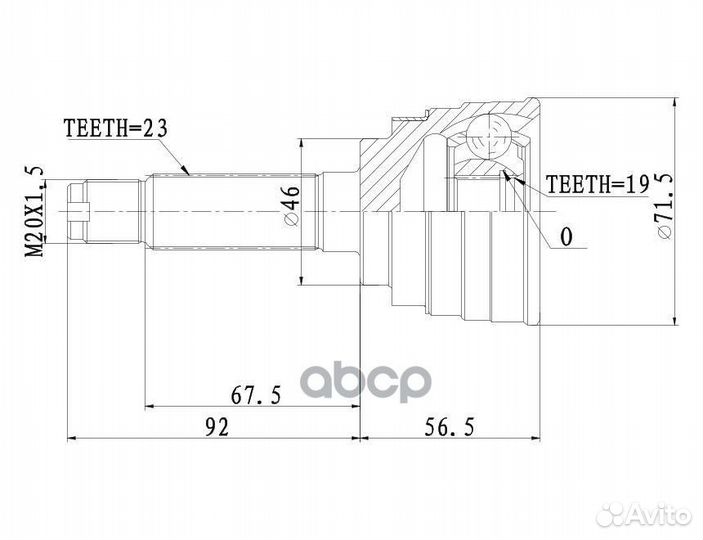 ШРУС daewoo matiz 98- наружн. (компл.) GIK04049