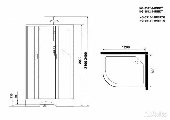 Душевая кабина Niagara Classic NG-3312-14bktg