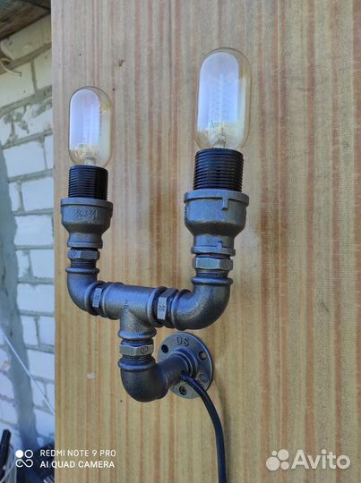 Двойной настенный светильник (бра) в стиле Лофт