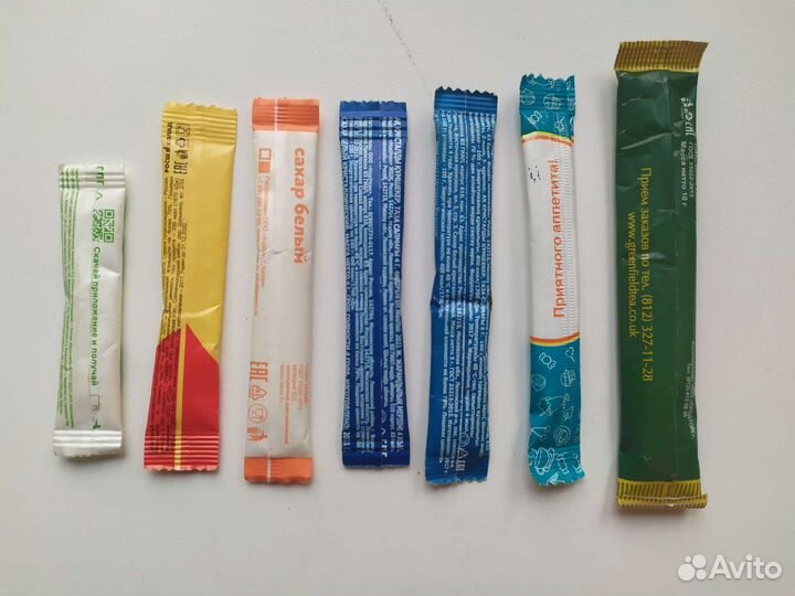 Сахар в пакетиках/стиках в коллекцию