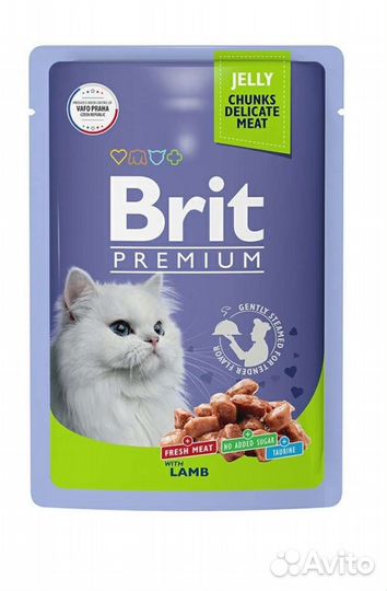 Brit premium корм для кошек в паучах