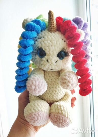 Единорожка вязаная мягкая игрушка