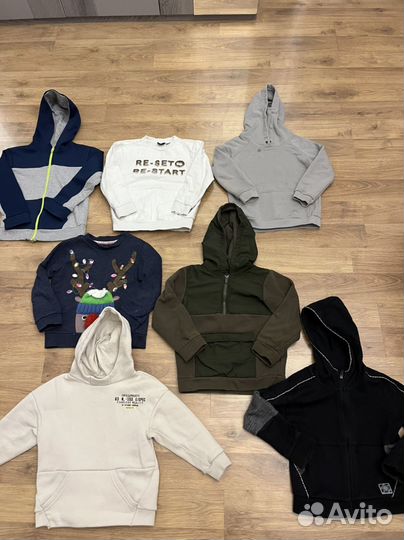 Толстовки худи пакетом на мальчика 110-116