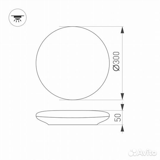 Потолочный светодиодный светильник Arlight CL-Frisbee-Motion-R300-18W Warm3000 030162