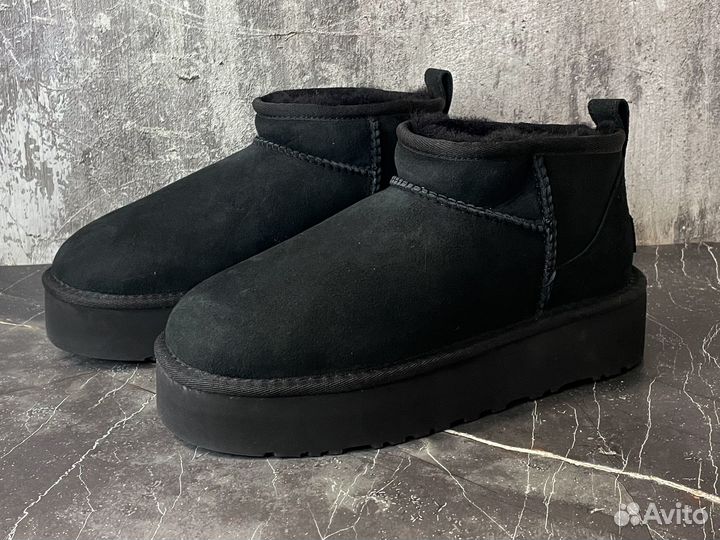 Ботинки UGG Classic Ultra Mini Platform Black