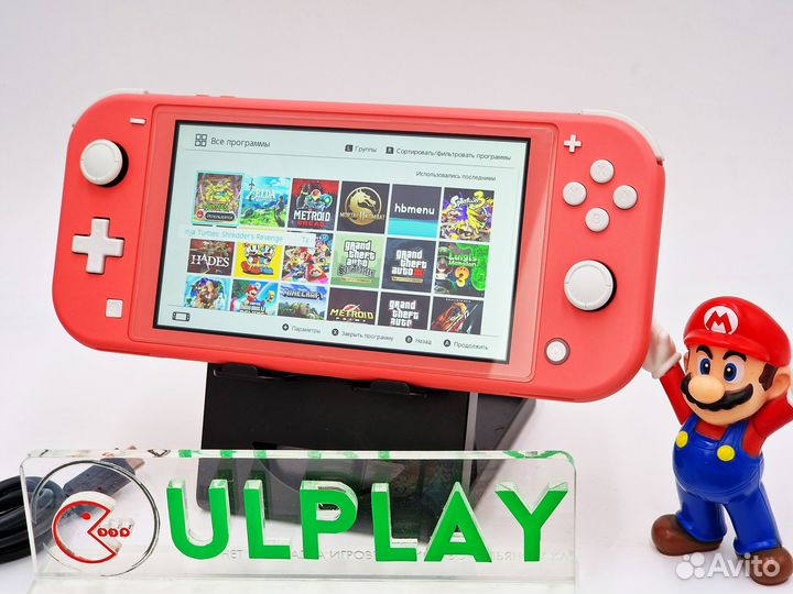 Nintendo Switch Lite Coral прошитый + 128Gb игр