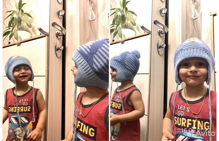 Шапки зимние, демисезон пакетом на 2 года мальчик
