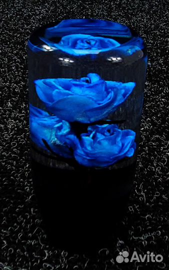 Ручка МКПП универсальная - Роза 10см (Синий)