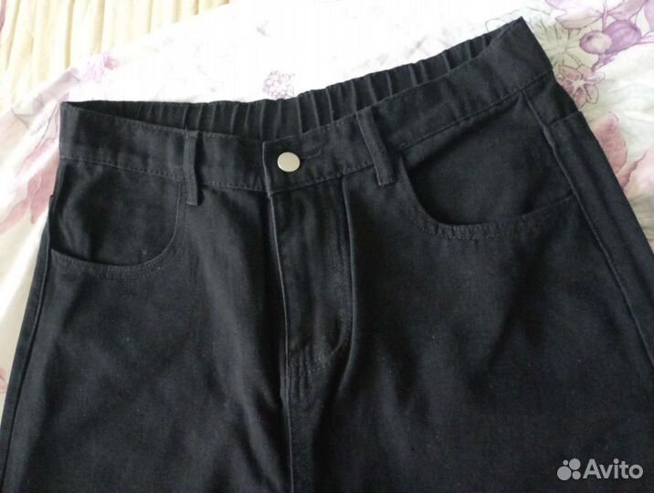 Чёрные брюки/джинсы широкие