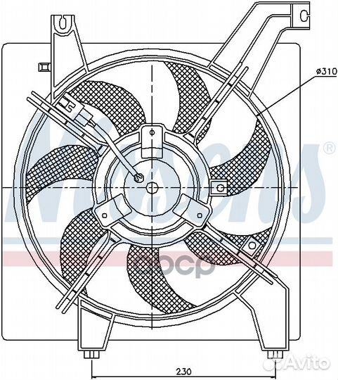 Вентилятор hyundai getz -AC 02- 85034 Nissens