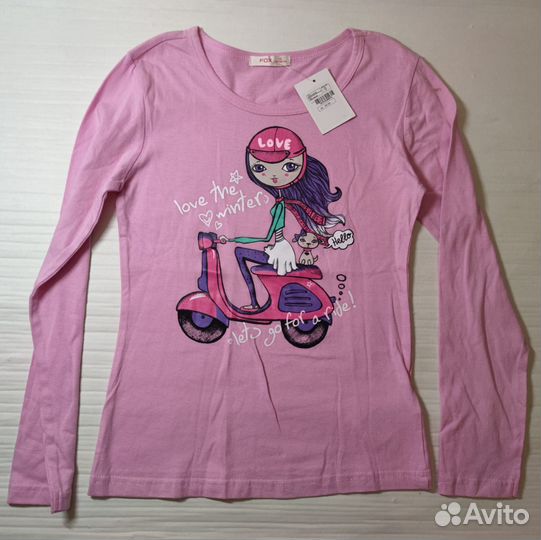 Лонгслив для девочки, 134