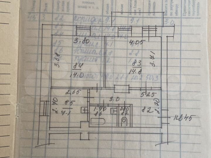 2-к. квартира, 49 м², 3/5 эт.