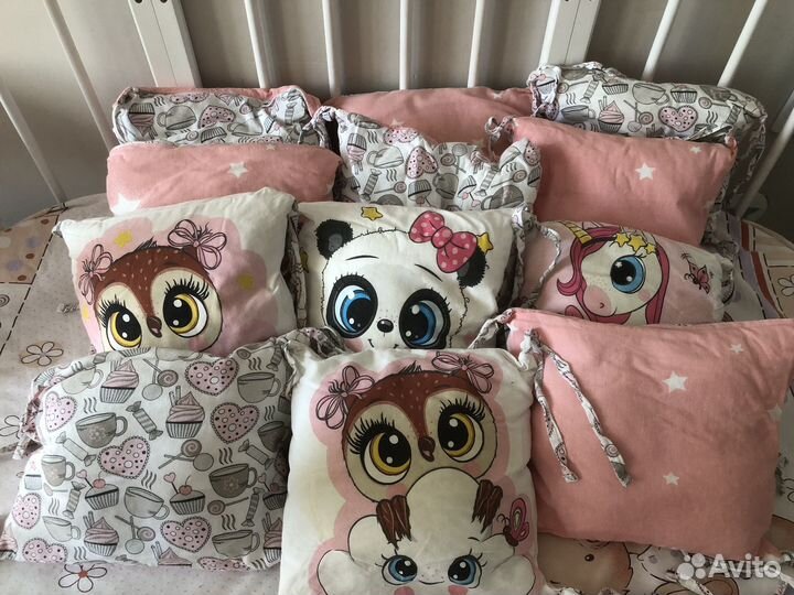 Бортики подушки в детскую кроватку