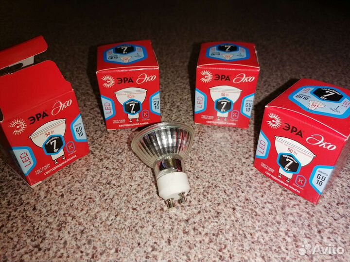 Лампочки эра GU 10, 4 шт