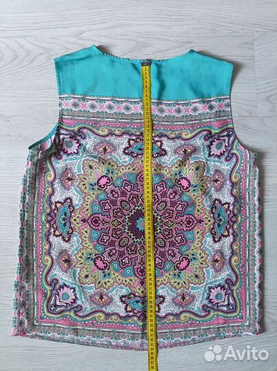 Легкая летняя блузка без рукава топ Zolla р. 48-50