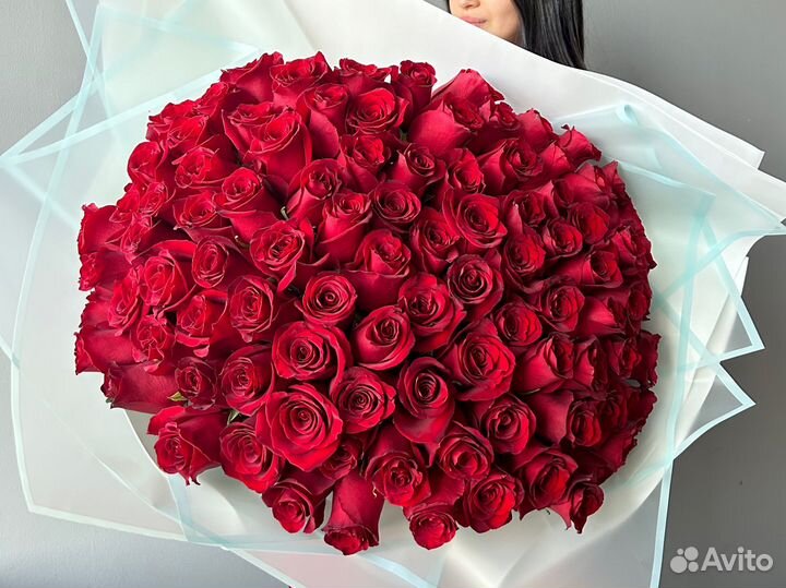 Цветы букеты 101 роза