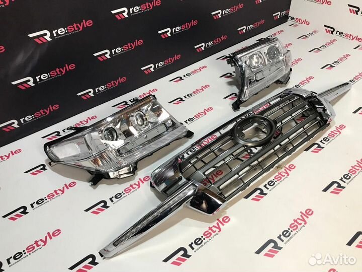 Фары + Решетка Toyota Land Cruiser 200 D2194