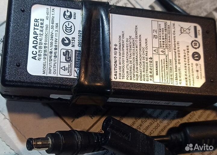 Адаптеры для Samsung, Acer, Asus, Fujitsu, HP,Sony