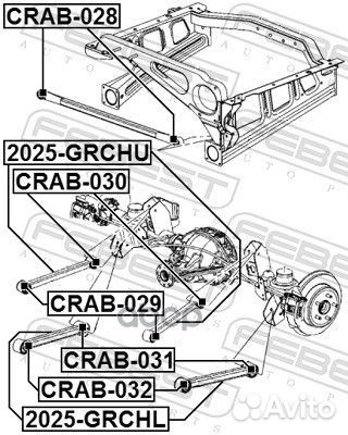 Сайлентблок рычага jeep grand cherokee 04-10