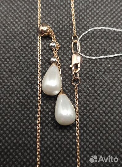 Золотое колье с жемчугом