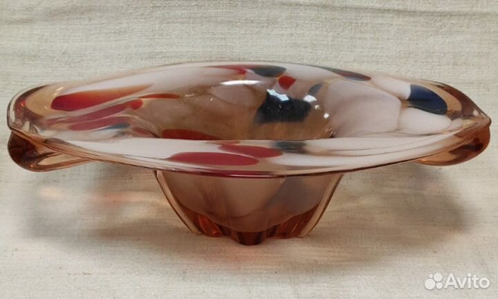 Ваза/Фруктовница/Конфетница. Цветное стекло