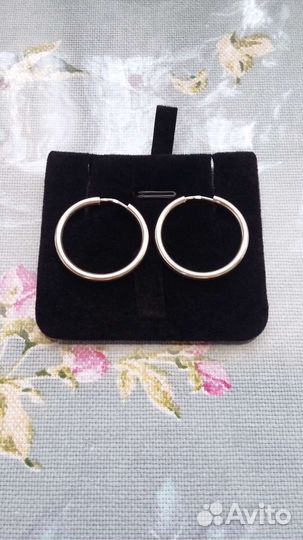 Серьги серебро конго
