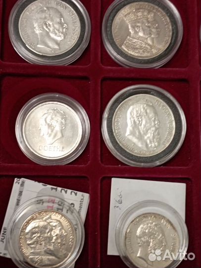 Монеты серебро