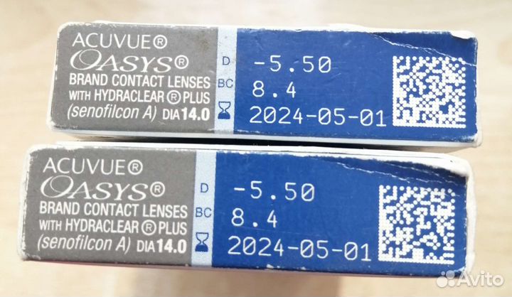 Линзы контактные acuvue oasys - 5.5 двухнедельные