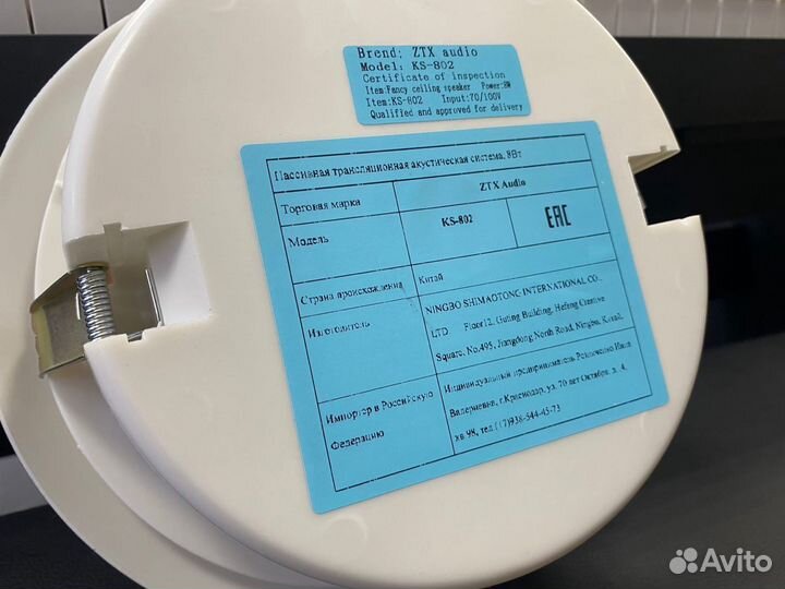 ZTX Audio KS-802A потолочный динамик