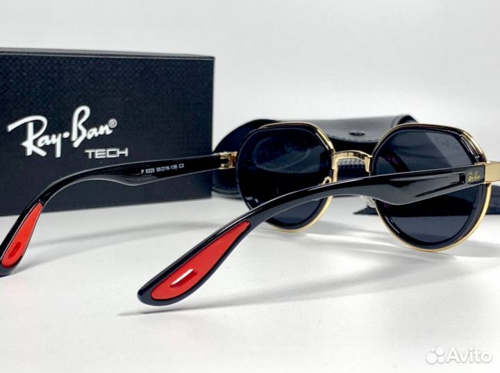 Очки Ray Ban Ferrari золотые