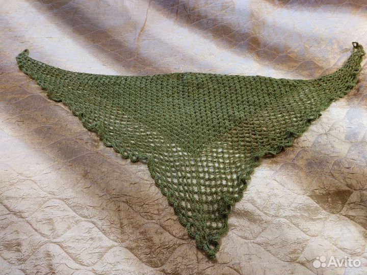 Платок шаль оливковая