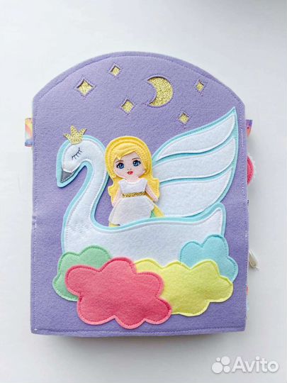 Книжка Домик для принцессы с единорожкой из фетра