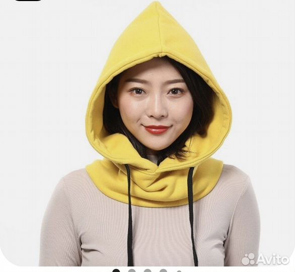 Шапка женская зимняя двухслойная из хлопка