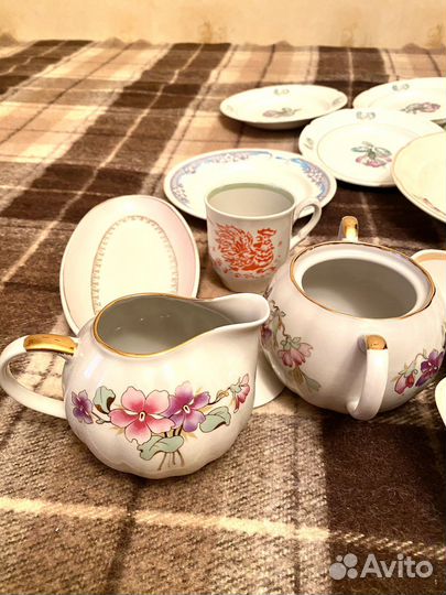 Дулево сахарница, тарелки