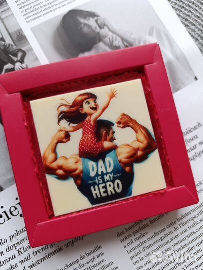 Шоколадная открытка и письмо от Дедушки Мороза