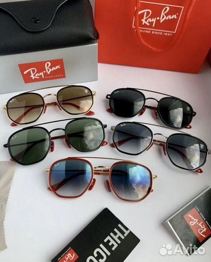 Очки ray ban ferrari пепельные