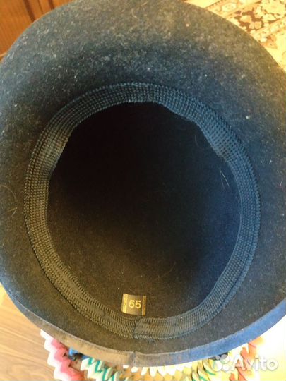 Шляпа котелок фетровая женская