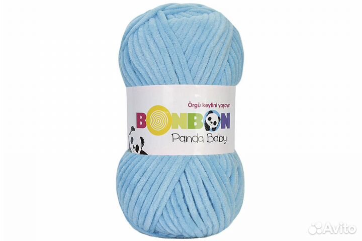 Пряжа плюшевая. Панда